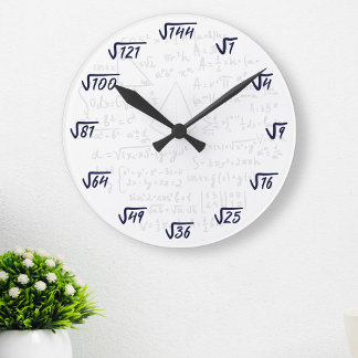 Math Square Root Runde Wanduhr