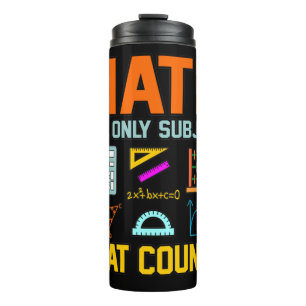 Math Subject zählt Mathematiatic Math Teacher Thermosbecher