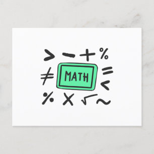 Math symbols for Students and Parents Postkarte