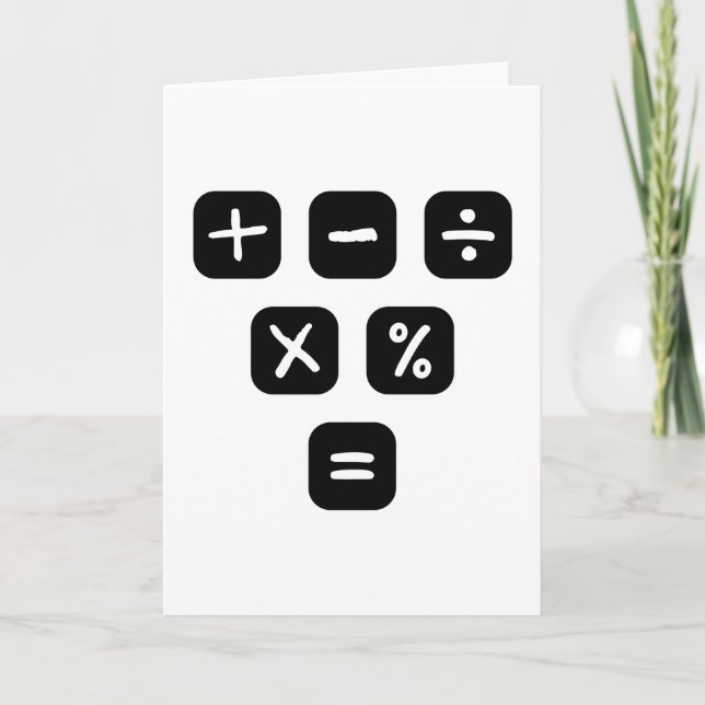 Math Symbols mathematical Signs Karte (Vorderseite)