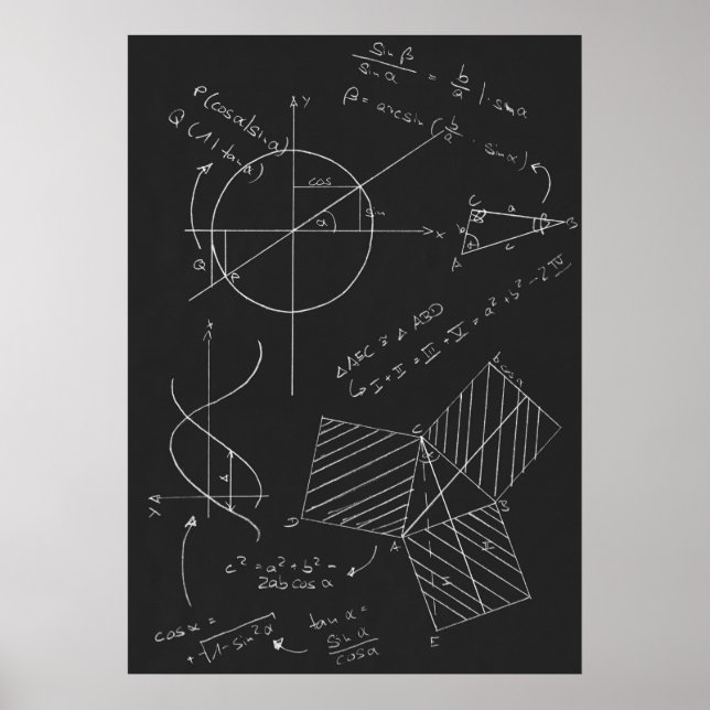 Math-Tafel Poster (Vorne)