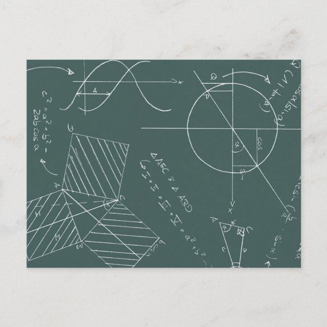 Math-Tafel Postkarte (Vorderseite)
