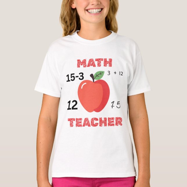 Math teacher apple design funny math teacher shirt (Vorderseite)