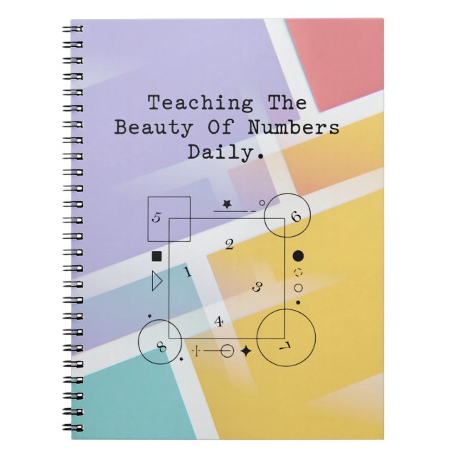 Math Teacher Appreciation | Numbers Beauty Notizblock (Vorderseite)