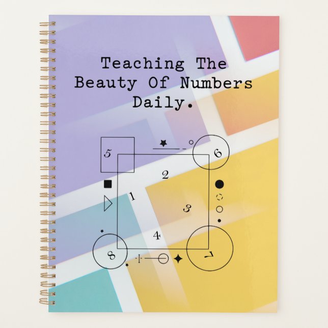 Math Teacher Appreciation | Numbers Beauty Planer (Vorderseite)