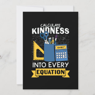 Math Teacher berechnet Kindness Einladung