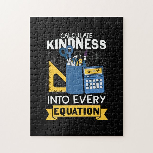Math Teacher berechnet Kindness Puzzle (Vertikal)