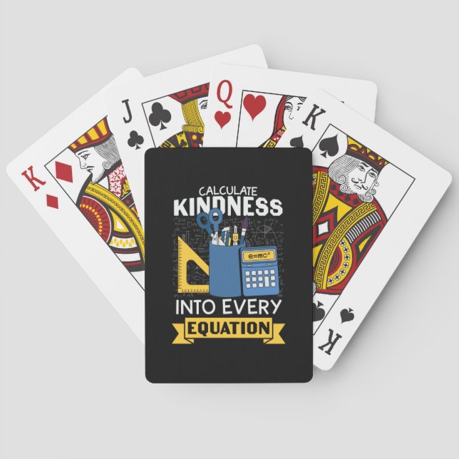 Math Teacher berechnet Kindness Spielkarten (Rückseite)