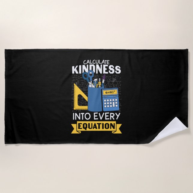 Math Teacher berechnet Kindness Strandtuch (Vorderseite)