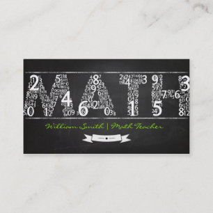 Math Teacher Business card Visitenkarte