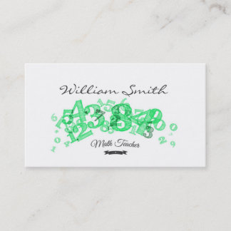 Math Teacher Business Card Visitenkarte