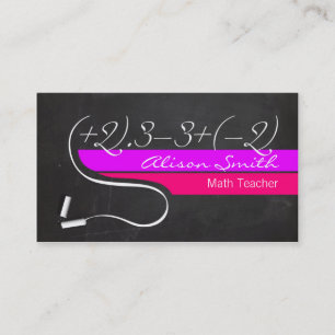 Math Teacher Business card Visitenkarte