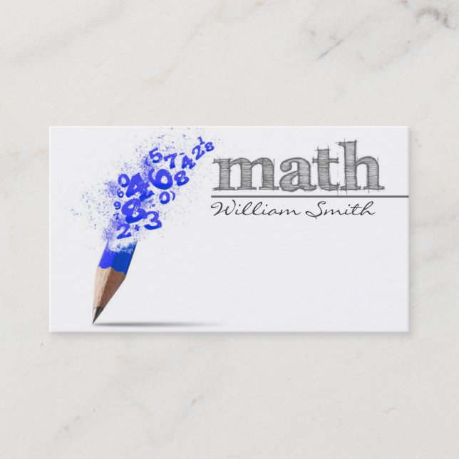 Math Teacher Business card Visitenkarte (Vorderseite)