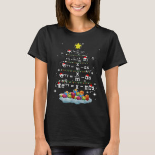 Math Teacher Christmas Tree Funny Christmas Math f T-Shirt