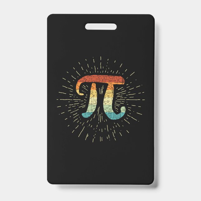 Math Teacher Cute Pi Ausweis (Vorderseite)