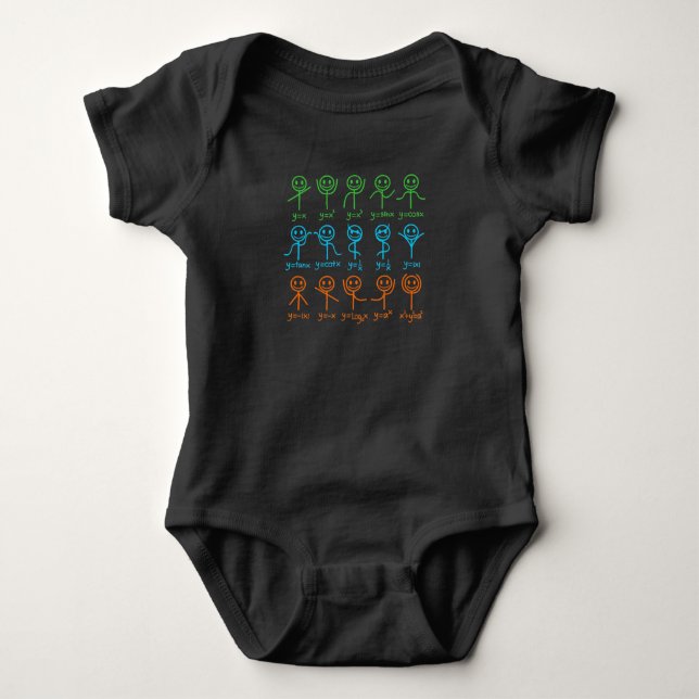 Math Teacher Dance Gleichung Mathematischer Mathem Baby Strampler (Vorderseite)