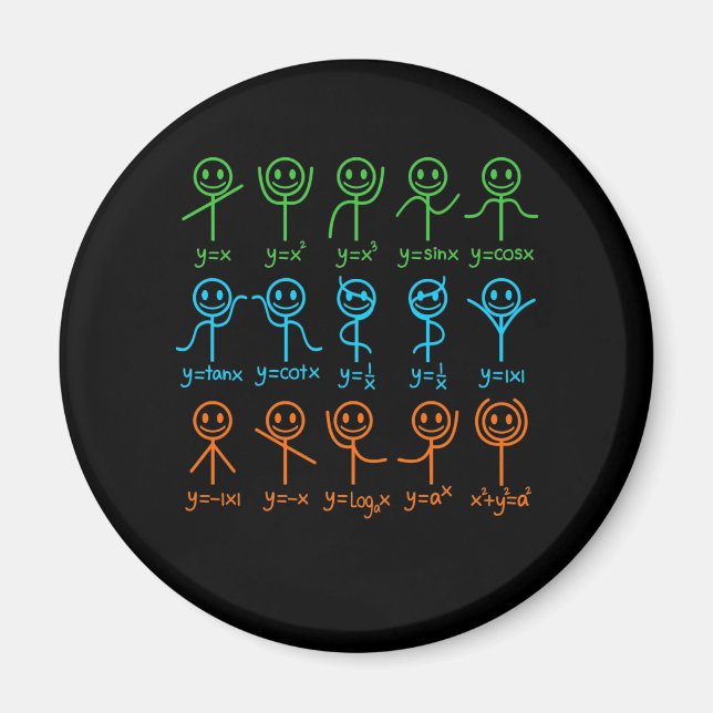 Math Teacher Dance Gleichung Mathematischer Mathem Magnet (Vorne)
