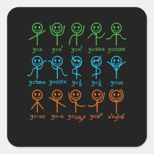 Math Teacher Dance Gleichung Mathematischer Mathem Quadratischer Aufkleber