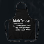 Math Teacher Definition Mathematics Maths Student Schürze<br><div class="desc">This graphic idea is for math lovers. This funny graphic / quote clothing makes all math teachers happy.</div>