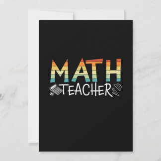 Math Teacher Einladung