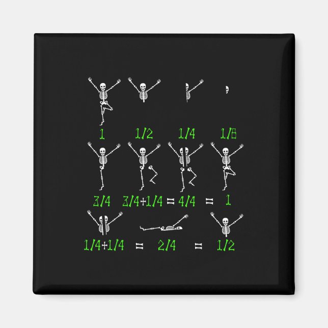 Math Teacher Equation Skeleton Math Students Hallo Magnet (Vorne)