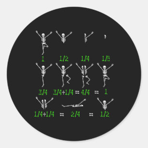 Math Teacher Equation Skeleton Math Students Hallo Runder Aufkleber