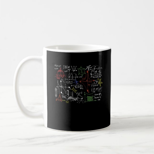 Math Teacher formas Cheat Sheet Cool Geek Nerd Kaffeetasse (Links)