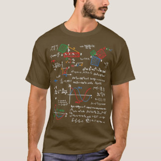 Math Teacher formas Cheat Sheet Cool Geek Nerd T T-Shirt