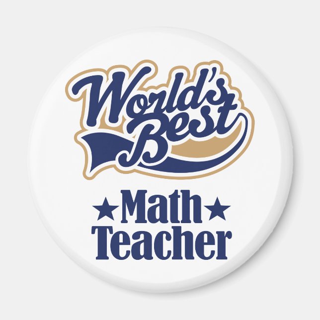 Math Teacher Geschenk für (Welten am besten) Magnet (Vorne)
