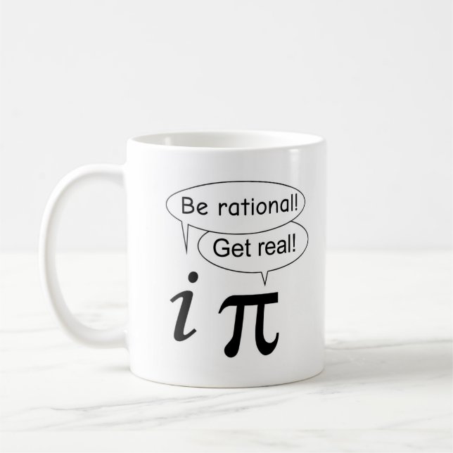 Math Teacher Geschenk: i vs Pi Kaffeetasse (Links)