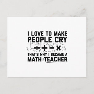 Math Teacher   Geschenkidee der Mathematik School Postkarte