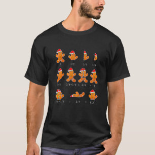 Math Teacher Gleichung Lebkuchen mit Weihnachtsman T-Shirt