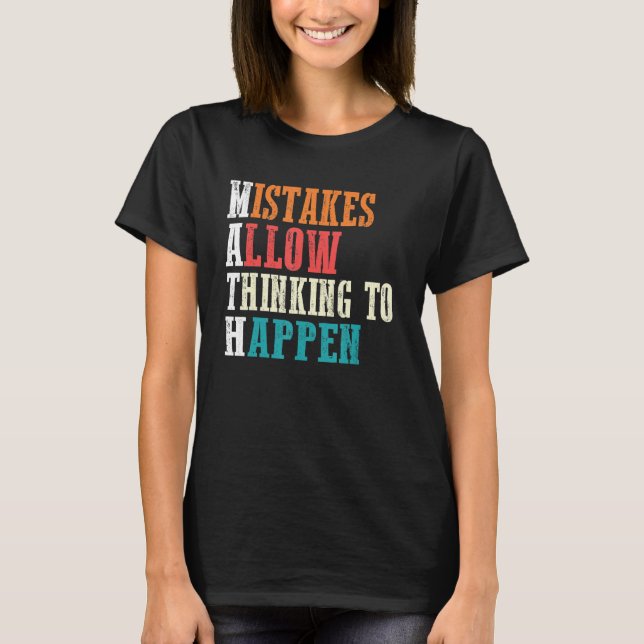 Math Teacher Graphic Best Mathe Teacher T-Shirt (Vorderseite)