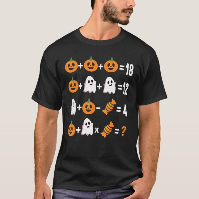 Math Teacher Halloween Order of Operations Men Wom T-Shirt (Vorderseite)
