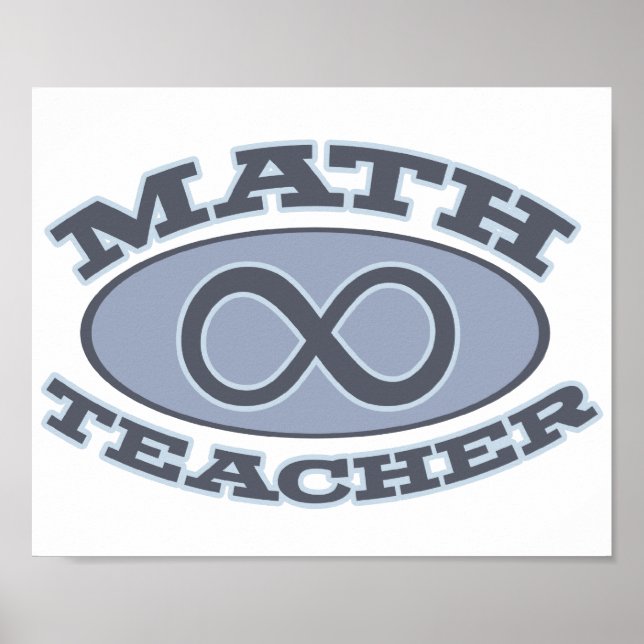 Math Teacher Infinity Poster (Vorne)