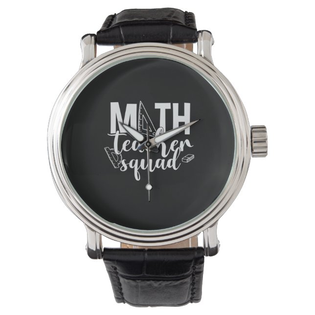 Math Teacher Math Teacher Squad Armbanduhr (Vorderseite)
