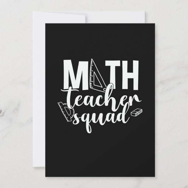 Math Teacher Math Teacher Squad Feiertagskarte (Vorderseite)