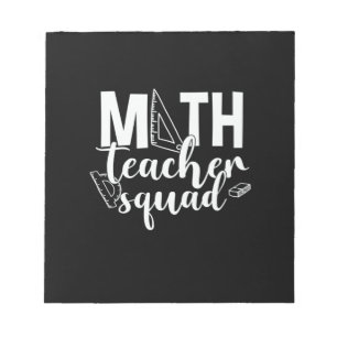 Math Teacher Math Teacher Squad Notizblock