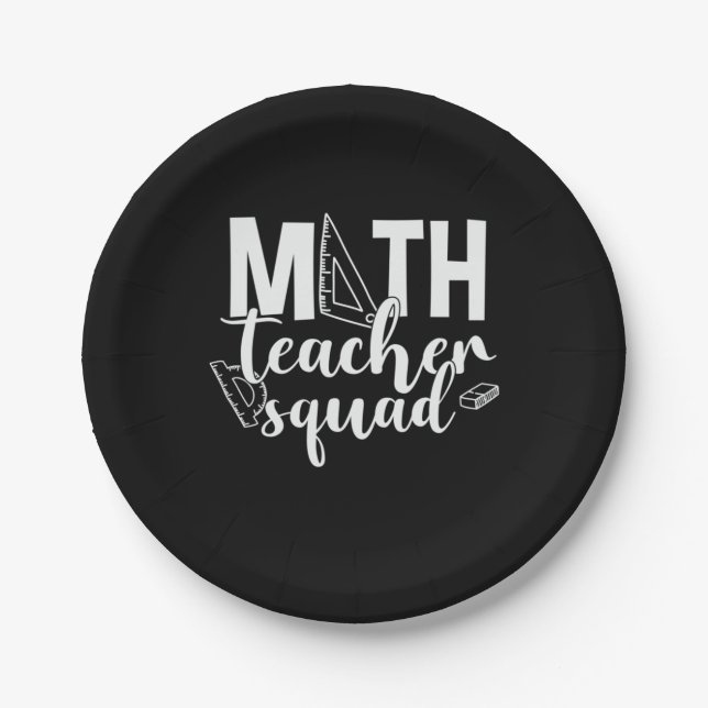 Math Teacher Math Teacher Squad Pappteller (Vorderseite)