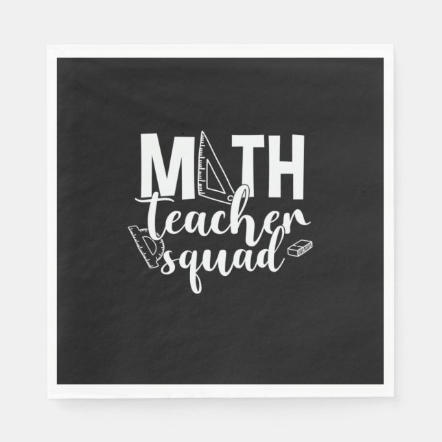 Math Teacher Math Teacher Squad Serviette (Vorderseite)