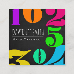 Math Teacher / Math Tutor Quadratische Visitenkarte