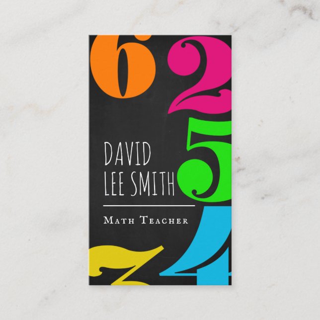 Math Teacher / Math Tutor Visitenkarte (Vorderseite)