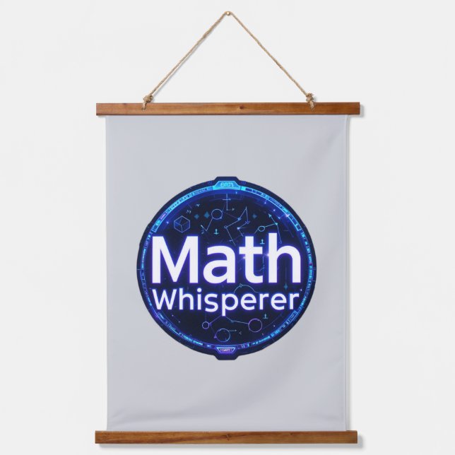 Math Teacher Math Whisperer Wandteppich Mit Holzrahmen (Vorderseite)