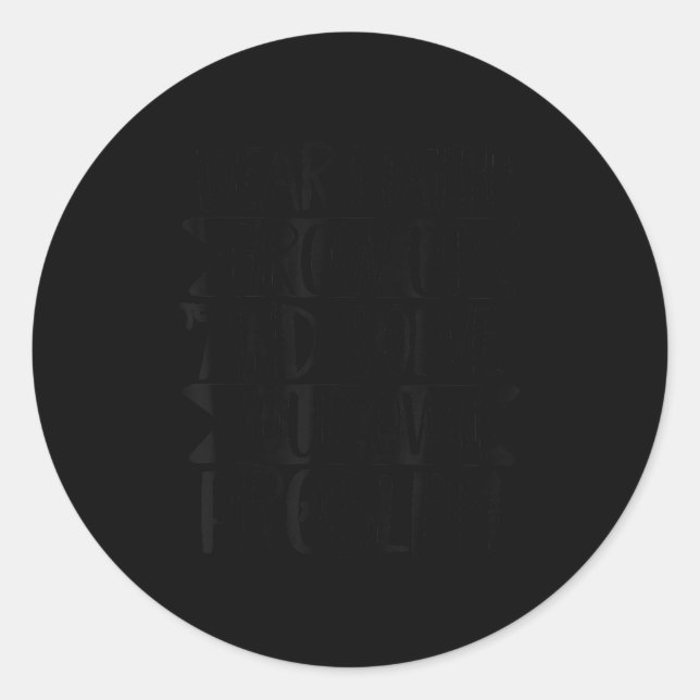 Math Teacher Mathematics Joke Dear Math Quote Men  Runder Aufkleber (Vorderseite)