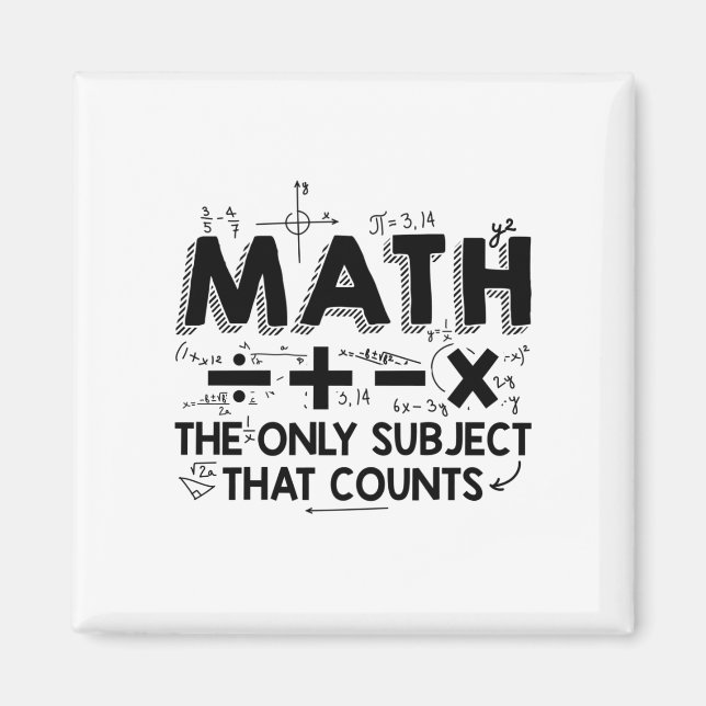 Math Teacher | Mathematik Mathematiker Geschenke Magnet (Vorne)