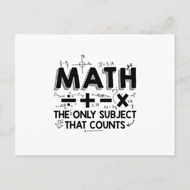 Math Teacher | Mathematik Mathematiker Geschenke Postkarte (Vorderseite)