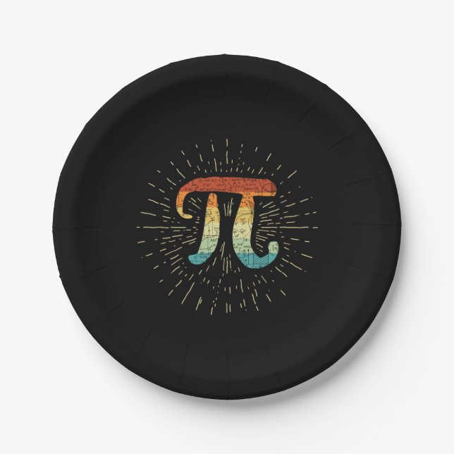 Math Teacher Niedlich Pi Pappteller (Vorderseite)
