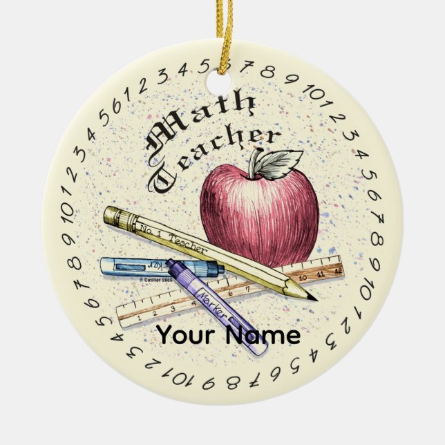 Math Teacher Ornament (Vorne)
