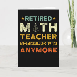 Math Teacher Pension Geschenk Karte