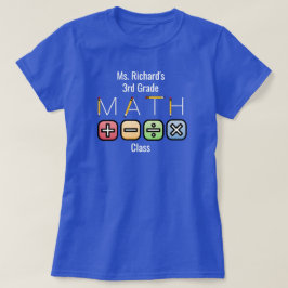 Math Teacher | Personalisierte Arithmetische Symbo T-Shirt